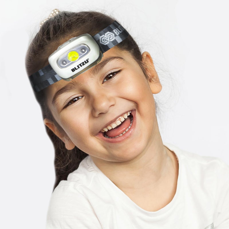 BLITZU Led Headlamp Flashlight for Adults and Kids. Super Bright Outdoor Headlight Headlamps. Head Lamp with Red Safety Light Great for Running, Camping, Reading, Hiking at Night Time CAMO - Image 2